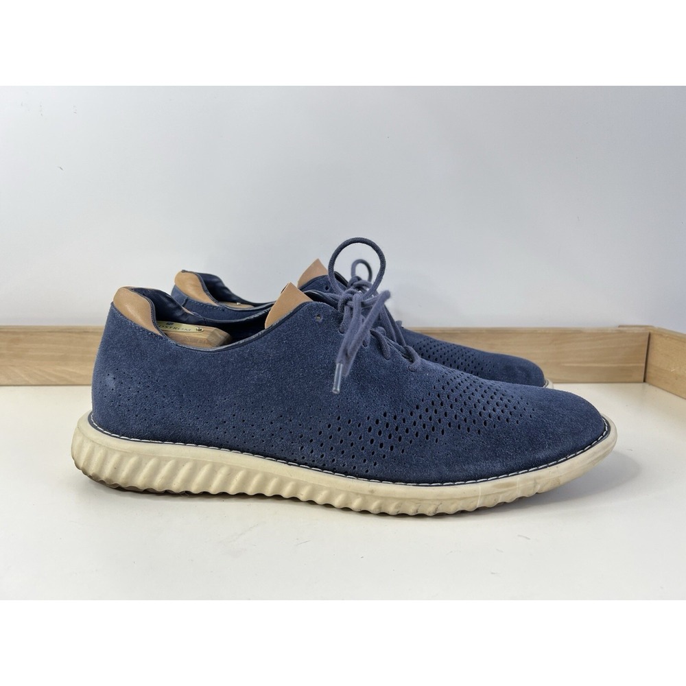 Steve Madden Mens Vaelen‎ Leather Low Top Lace Up Contrast Navy Suede Size 13